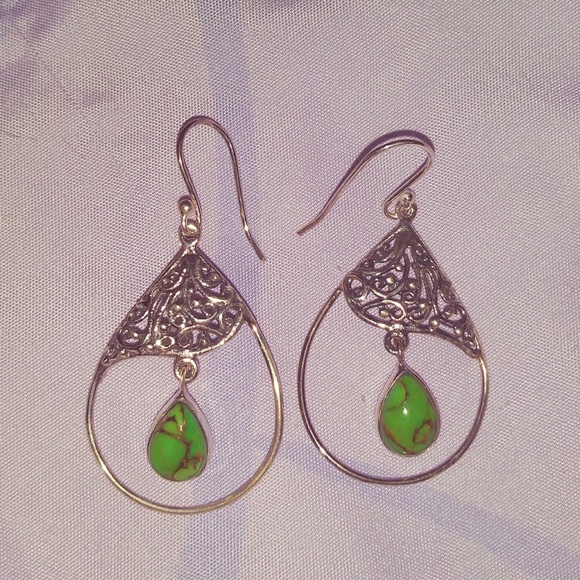 Jewelry - 💎Mojave Turquoise Sterling Silver Earrings💎